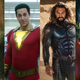 Dwayne Johnson's Black Adam, Zac Levi's Shazam, Jason Momoa's Aquaman, and Ezra Miller's Flash.